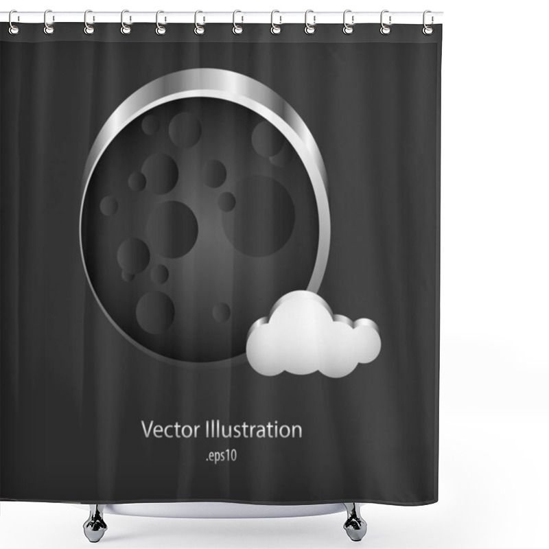 Personality  Vector Metal Bubble Speech On Metal Background Shower Curtains