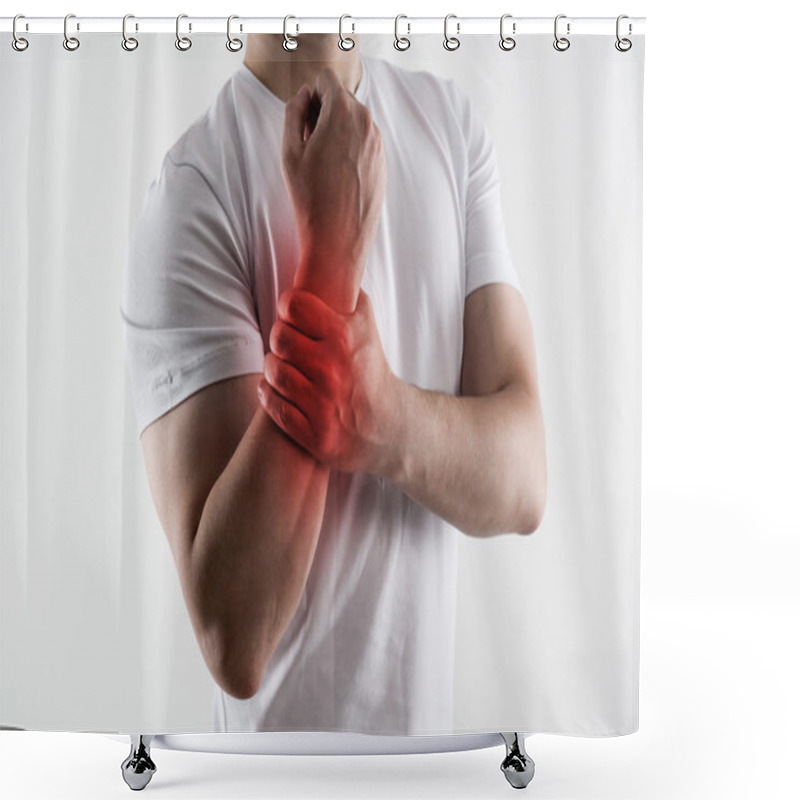 Personality  Wrist Pain Shower Curtains