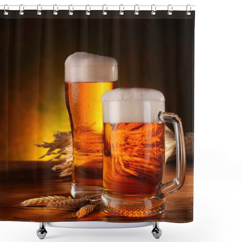 Personality  Still Life With A Beer Shower Curtains