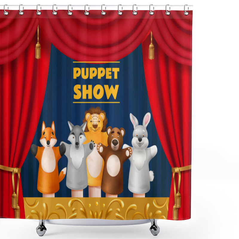 Personality  Puppet Show Illustration Shower Curtains