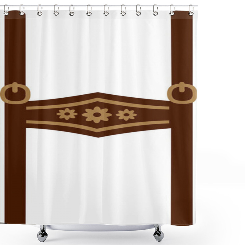 Personality  Suspender For Lederhosen Shower Curtains