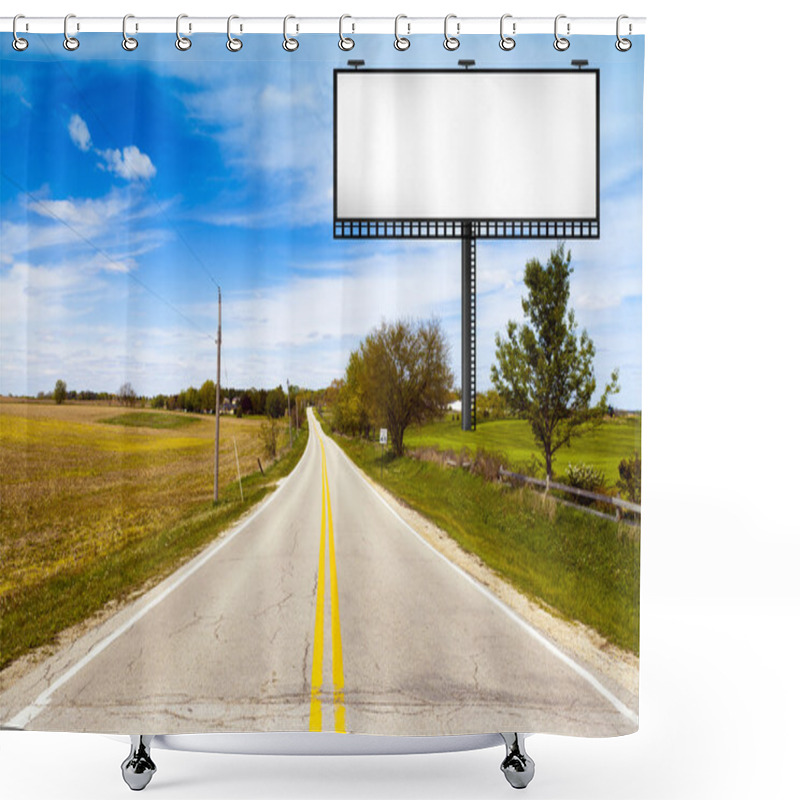 Personality  Big Metal Advertising Billboard Sign Shower Curtains