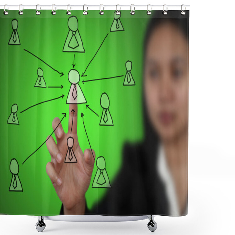 Personality  Business Centralization Concept Shower Curtains