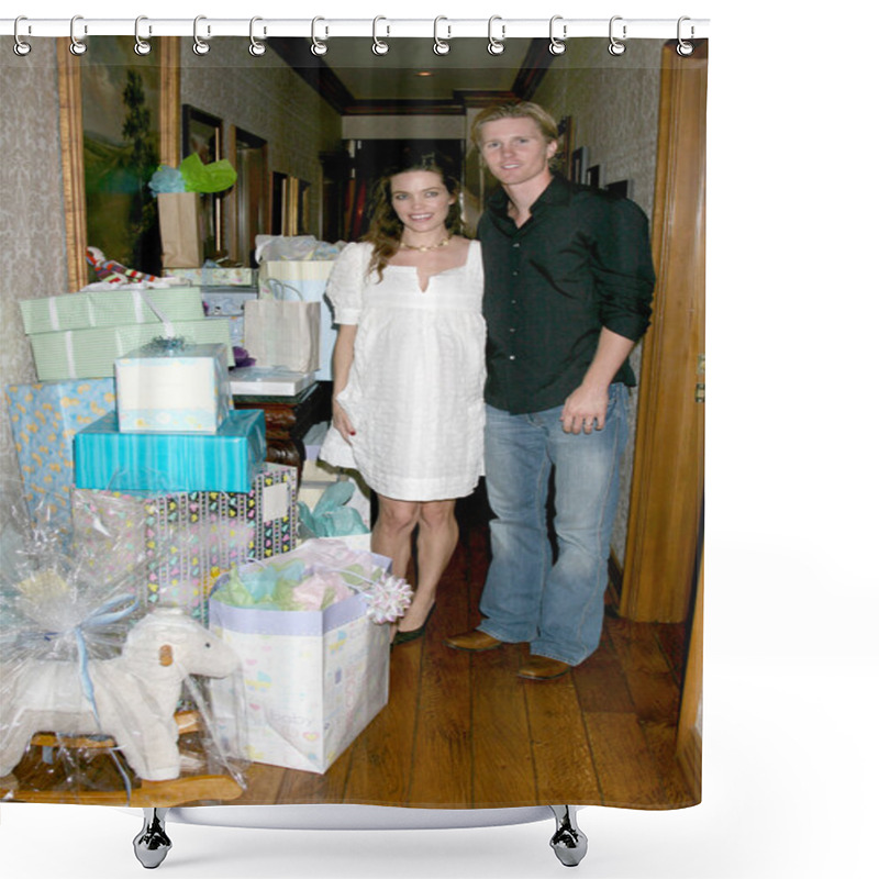 Personality  Amelia Heinle And Thad Luckinbill Shower Curtains