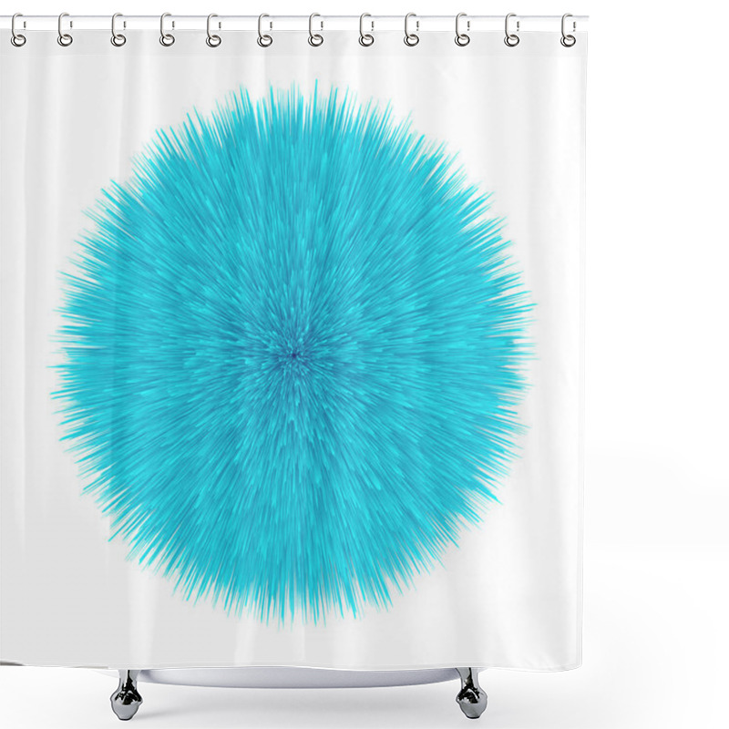 Personality  Fluffy  Hair Ball Shower Curtains