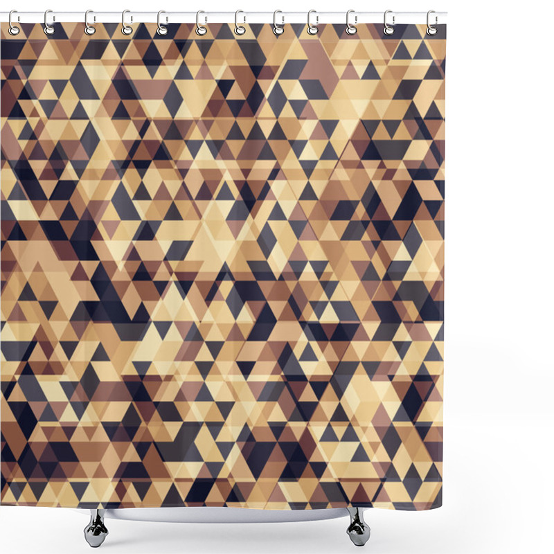 Personality  Retro Triangle Geometric Pattern Shower Curtains