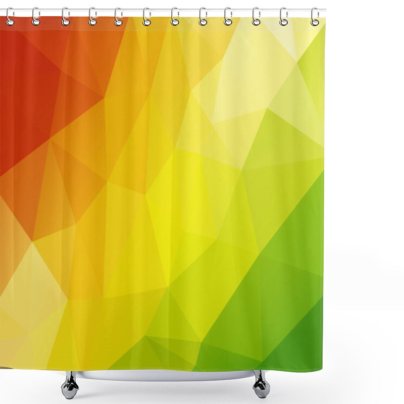 Personality  Geometric Background Red Yellow Green Shower Curtains