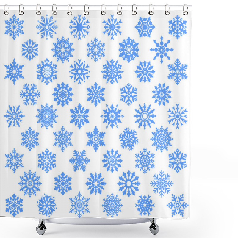 Personality  Snowflake Set. Shower Curtains