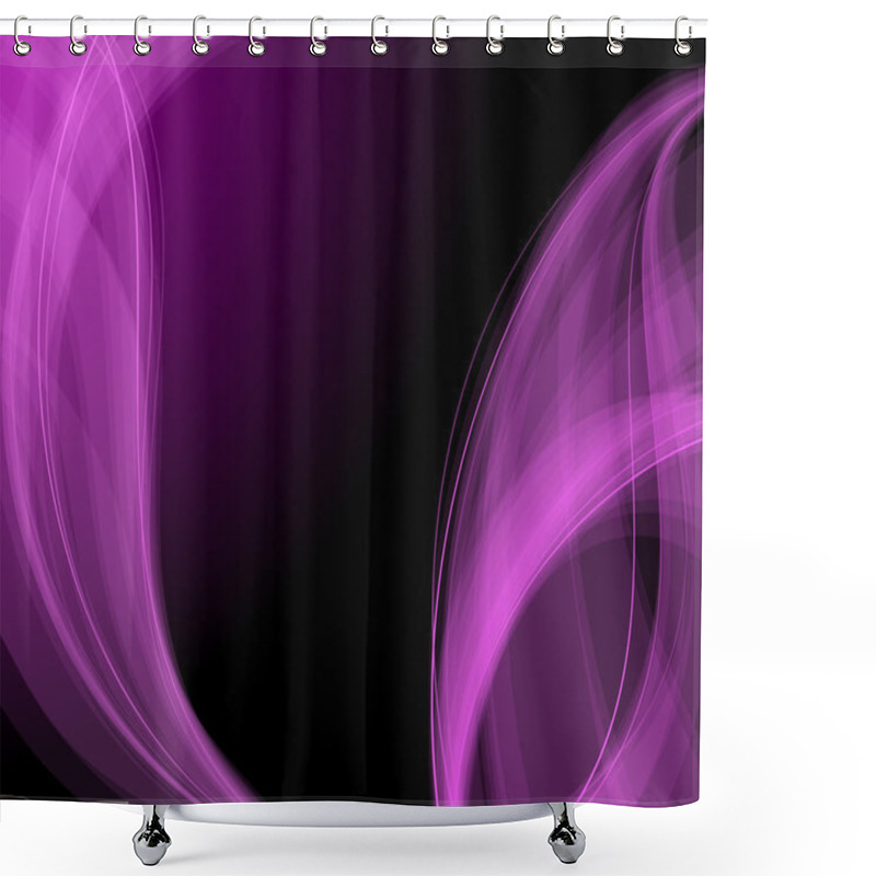 Personality  Transparent Wave Bg Deluxe Shower Curtains