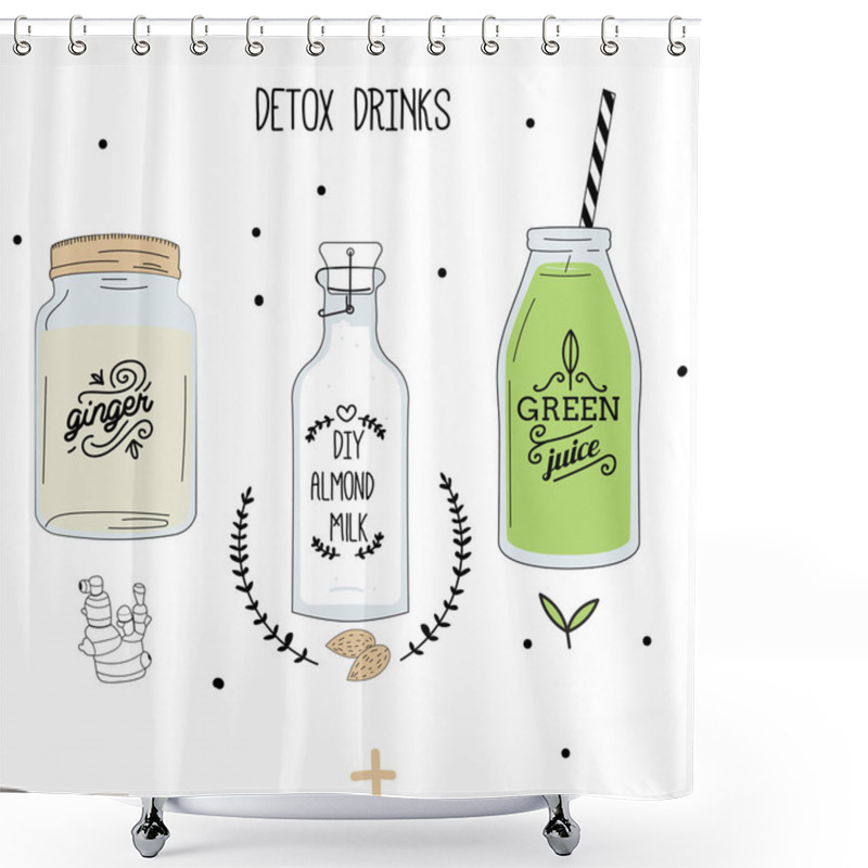 Personality  Detox Fat Flush Drinks Shower Curtains