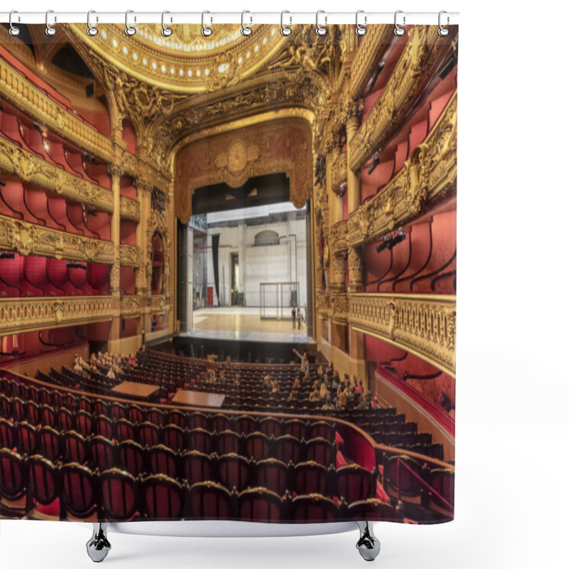 Personality  Paris, France - March 17, 2018: Auditorium Inside Of The Palais Garnier (Opera Garnier) In Paris, France. It Was Originally Called The Salle Des Capucines. Was Built  For The Paris Opera. Shower Curtains