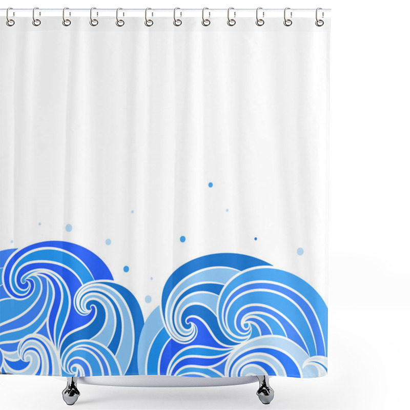 Personality  Wave Frame/Border Shower Curtains