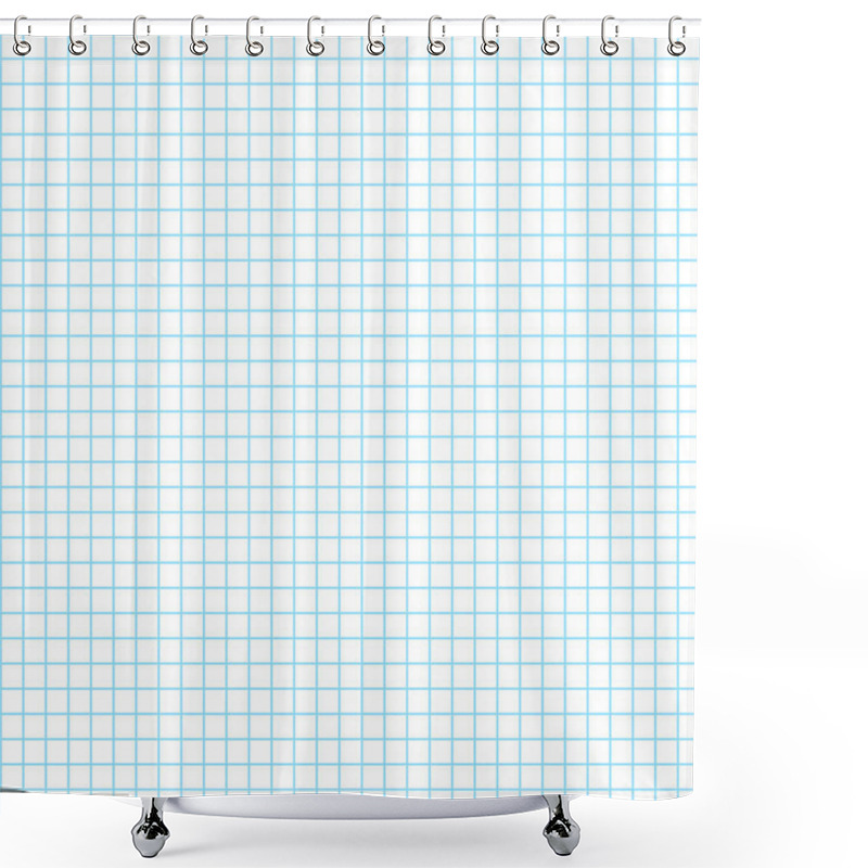 Personality  Seamless Sheet Of Exercise Book Check Pattern Shower Curtains