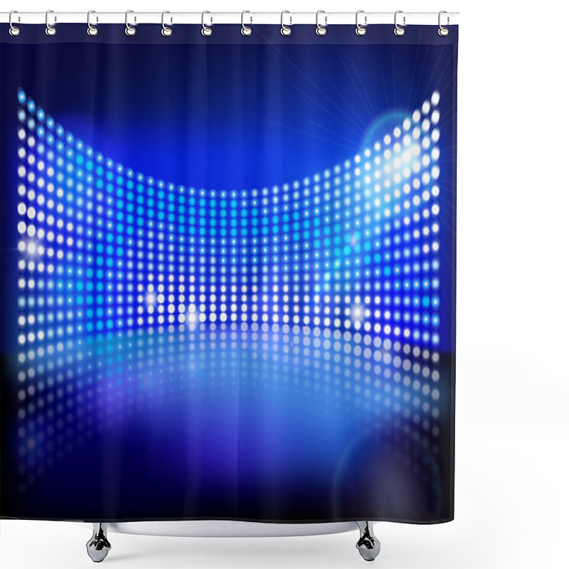 Personality  The Led Screen. Vector Illustration. Shower Curtains