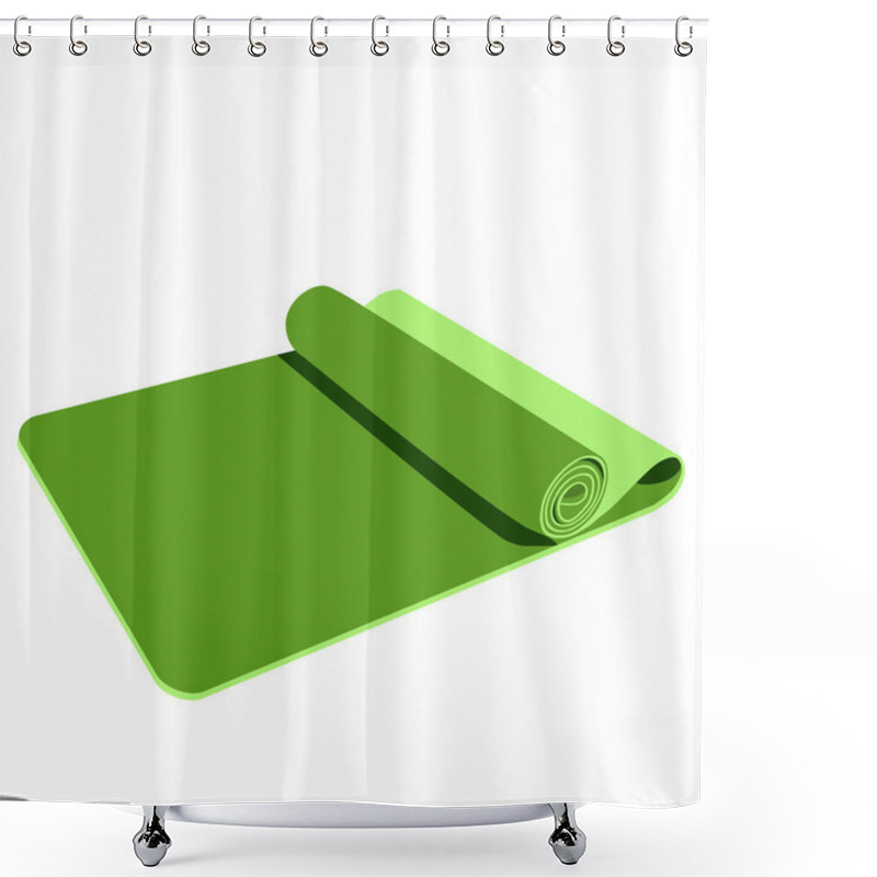 Personality  Green Yoga Mat Shower Curtains