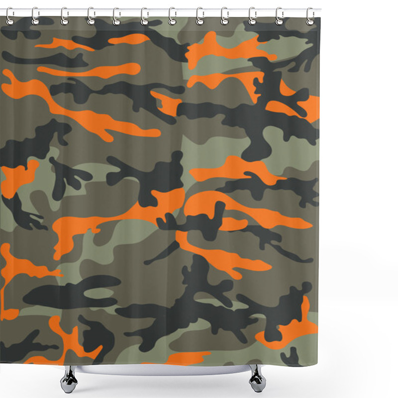 Personality  Camouflage Seamless Pattern Shower Curtains