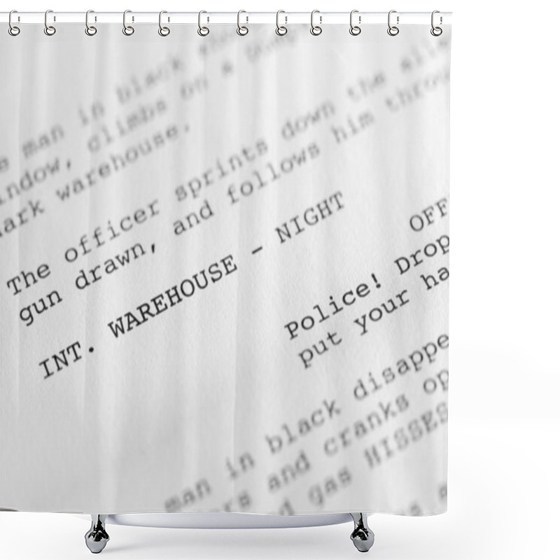 Personality  Screenplay Close-up 2 (generic Film Text Written By Photographer Shower Curtains