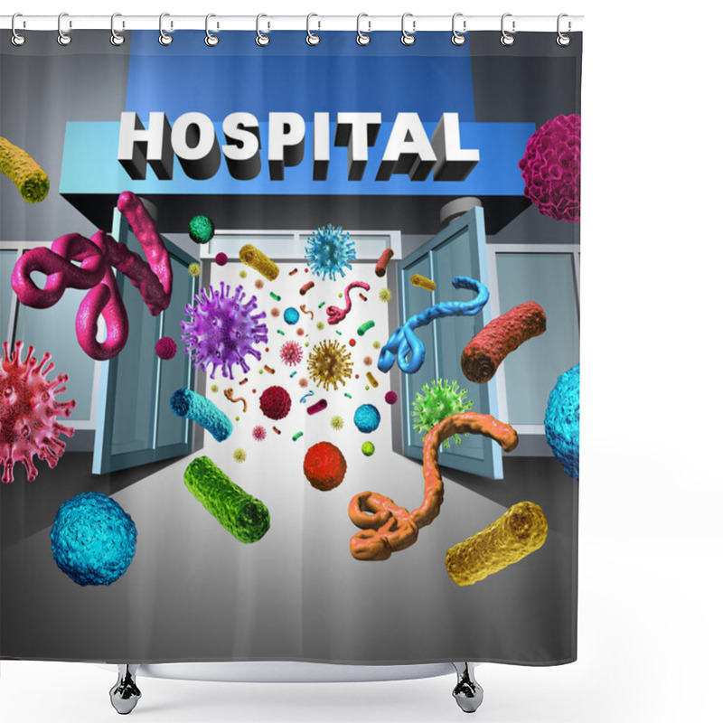 Personality  Hospital Germs Shower Curtains