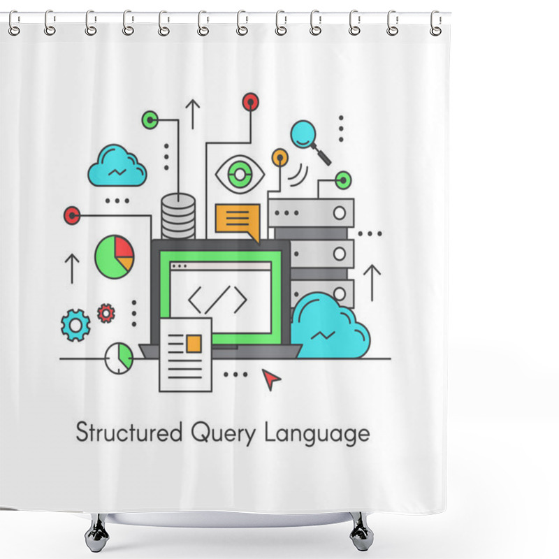 Personality  Structured Query Language SQL Shower Curtains