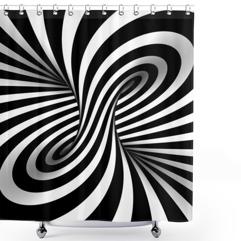 Personality  Black And White Abstract Shower Curtains