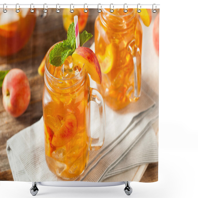 Personality  Fresh Homemade Peach Sweet Tea Shower Curtains