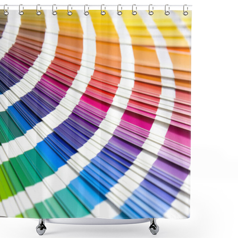 Personality  Coloured Swatches Book Shower Curtains