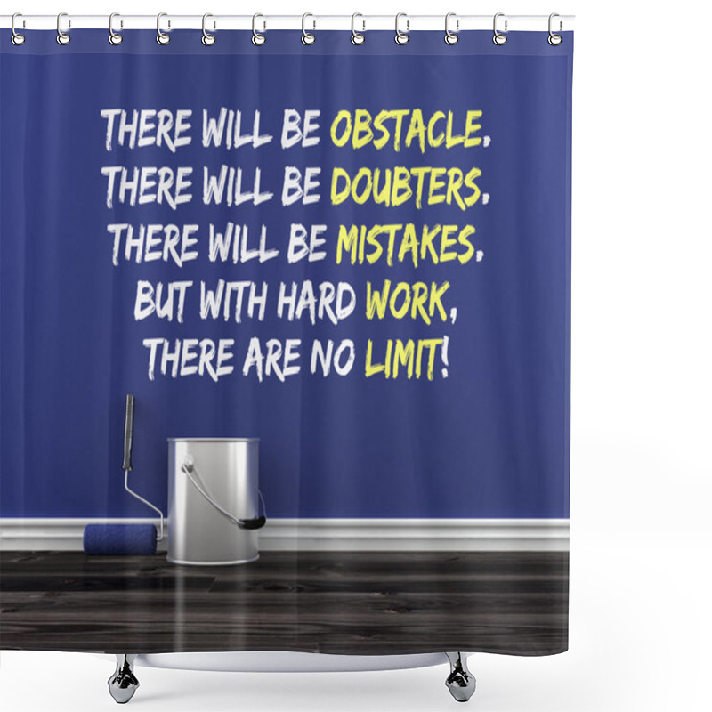 Personality  Inspirational Quote On Wall. Shower Curtains