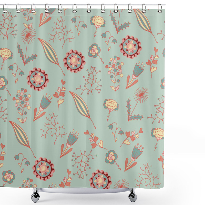 Personality  Ornate Floral Seamless Texture Shower Curtains