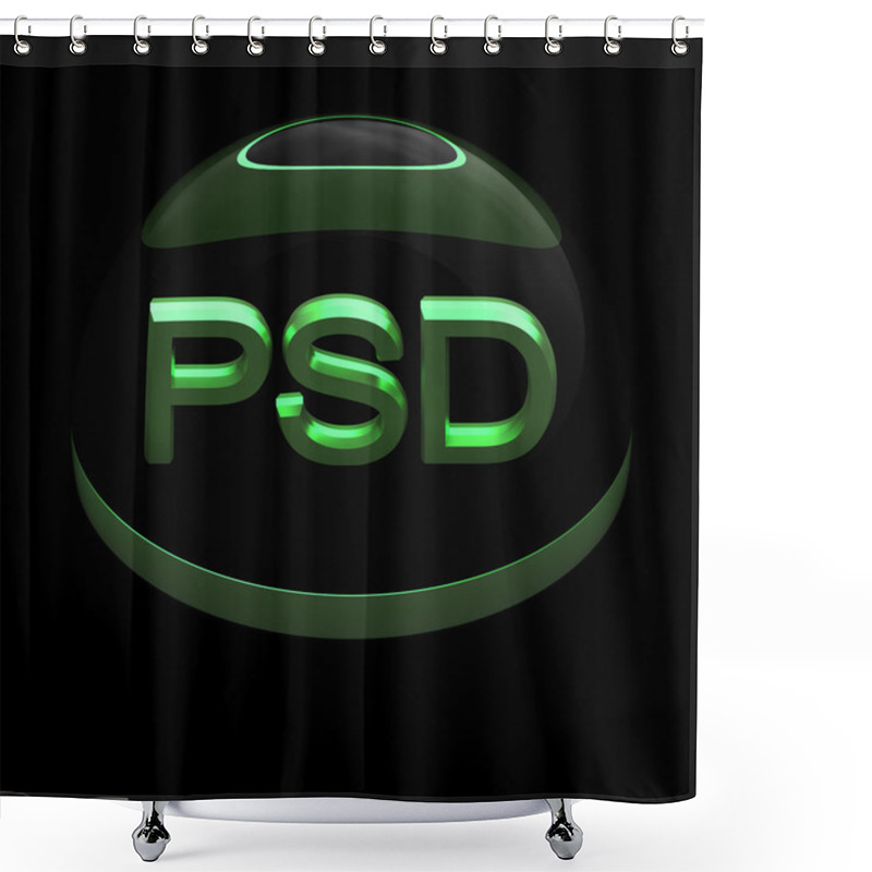 Personality  3D Style File Format Icon - PSD Shower Curtains