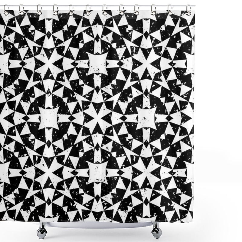 Personality  Seamless Geometric Pattern In Modern Hipster Style Shower Curtains