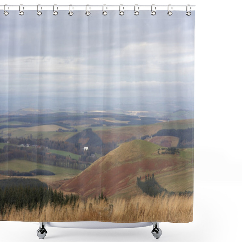 Personality  Panoramic View Of The Scottish Frontier Shower Curtains