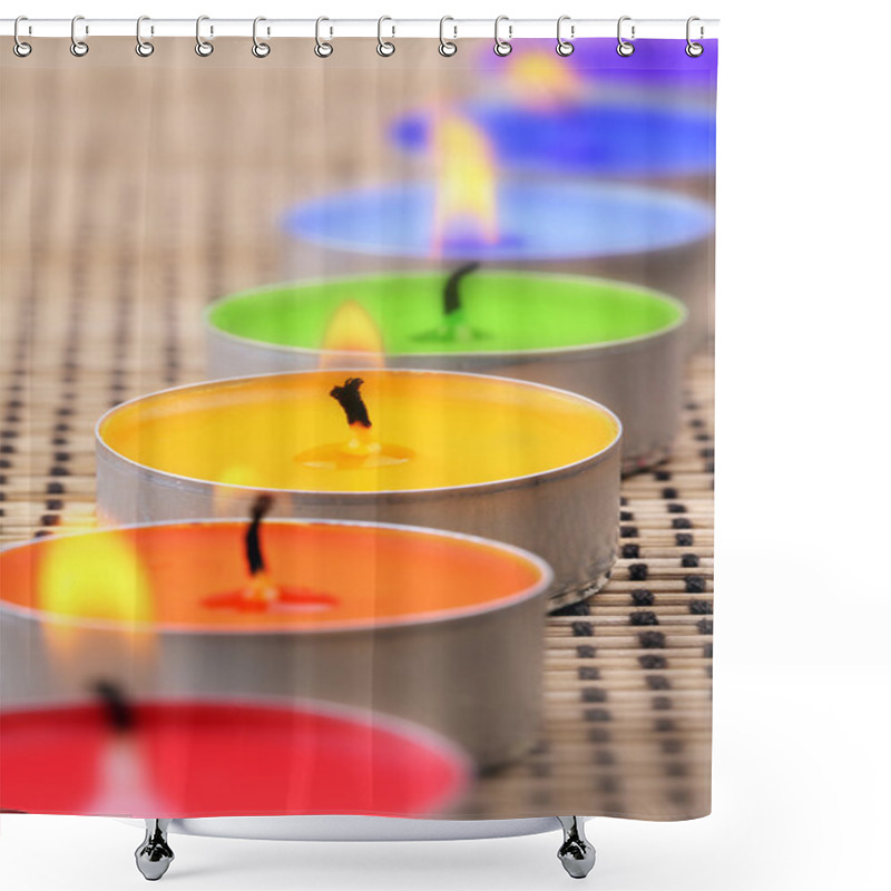 Personality  Rainbow Candles Shower Curtains