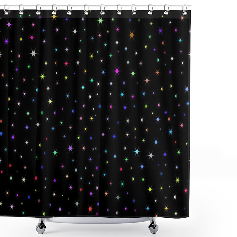 Personality  Space Background, Night Sky And Stars Shower Curtains