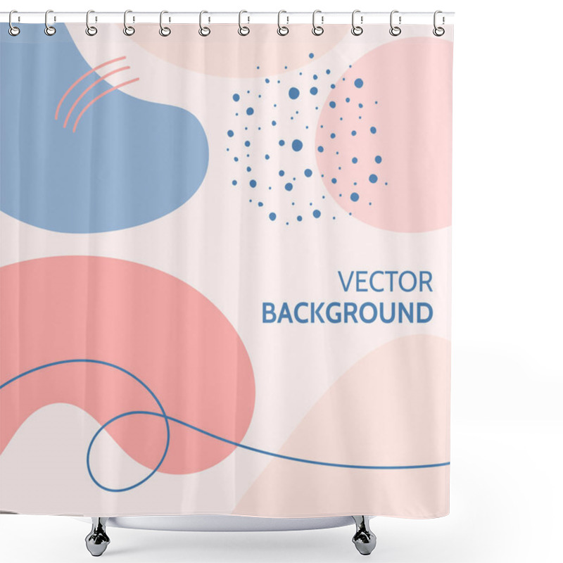 Personality  Abstract Background. Modern Design Template In Minimal Style. Stylish Cover For Beauty Presentation, Branding Design. Vector Illustration Shower Curtains