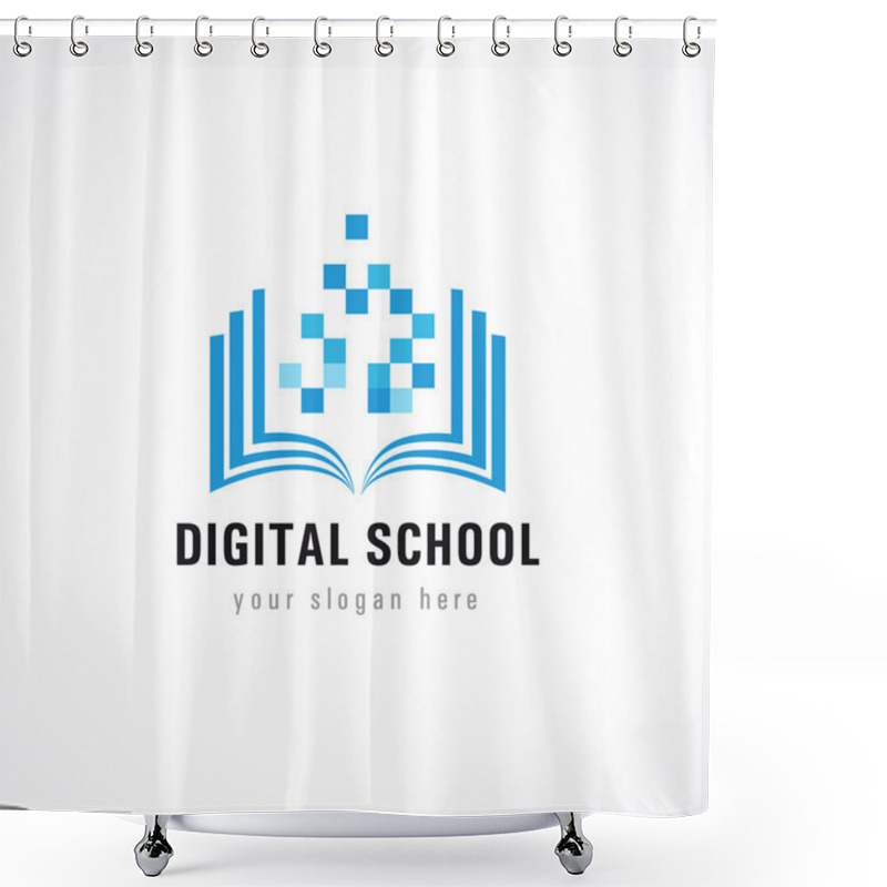 Personality  Digital School Logo Shower Curtains