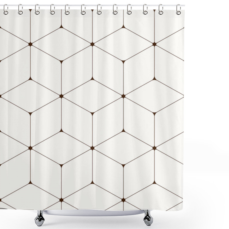 Personality  Seamless Hexagon Pattern Shower Curtains