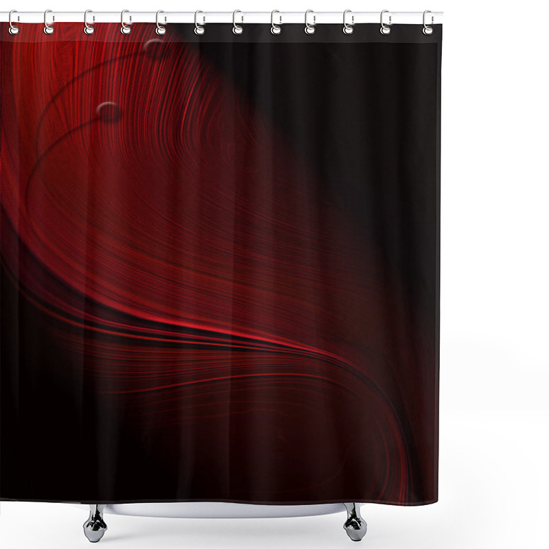 Personality  Background With Texture Curved Red Wood And Covered Transparent Balls Shower Curtains