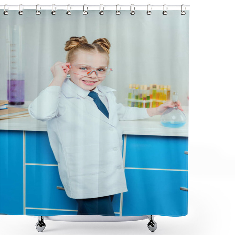 Personality  Little Scientist In Lab  Shower Curtains