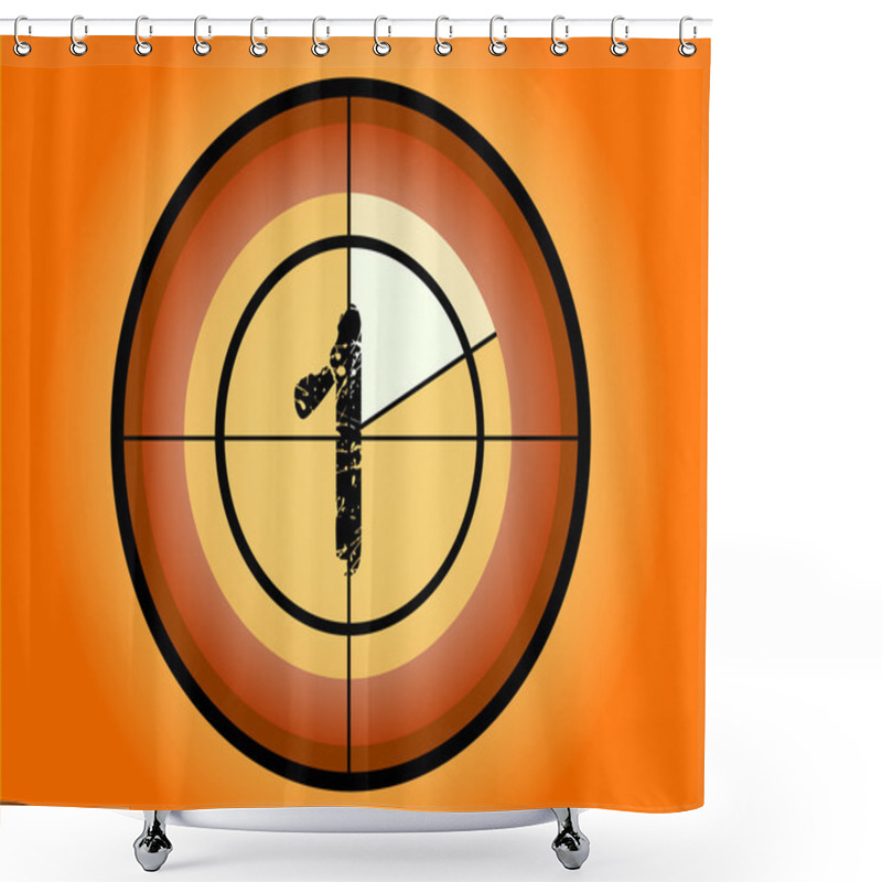 Personality  Circle Countdown - At 1 Shower Curtains