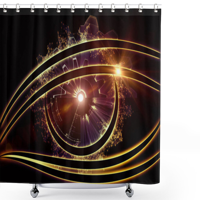 Personality  Digits Of Visual Information Shower Curtains