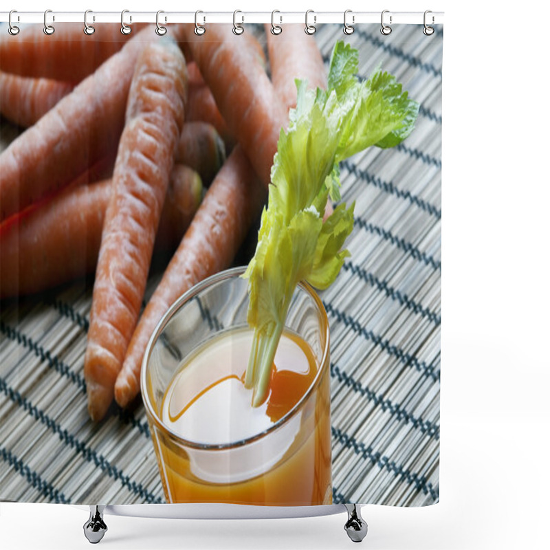 Personality  Carrots Juice Source Of Beta-carotene Shower Curtains