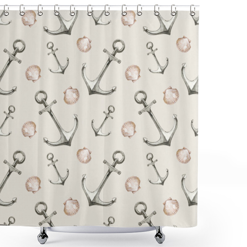 Personality  Seamless Nautical Pattern Shower Curtains