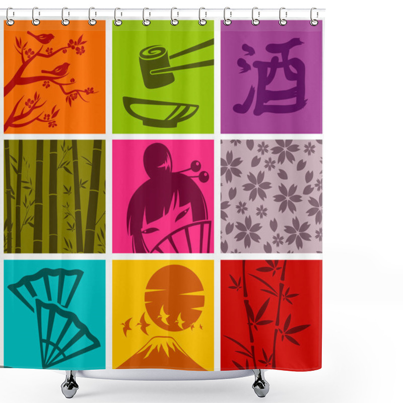 Personality  Japanese Elements Shower Curtains