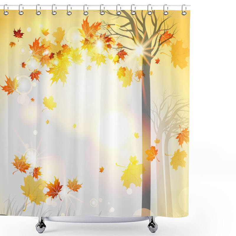 Personality  Abstract Autumnal Background Shower Curtains