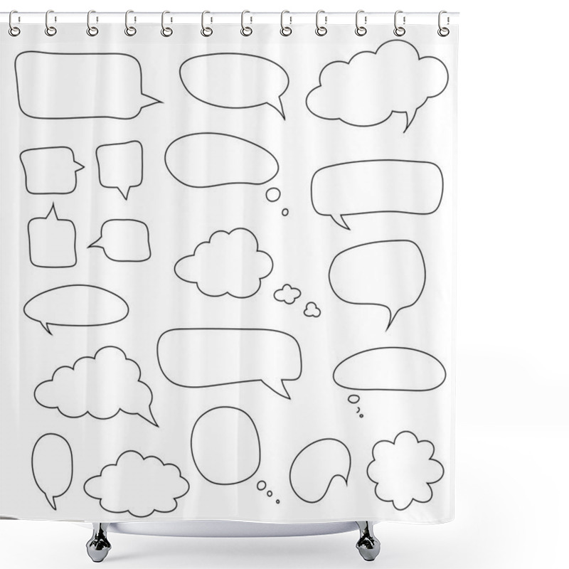 Personality  Set Of Speech Bubbles And Dialog Balloons. Collection Of Vector Simple Elements For Your Design EPS10 Shower Curtains