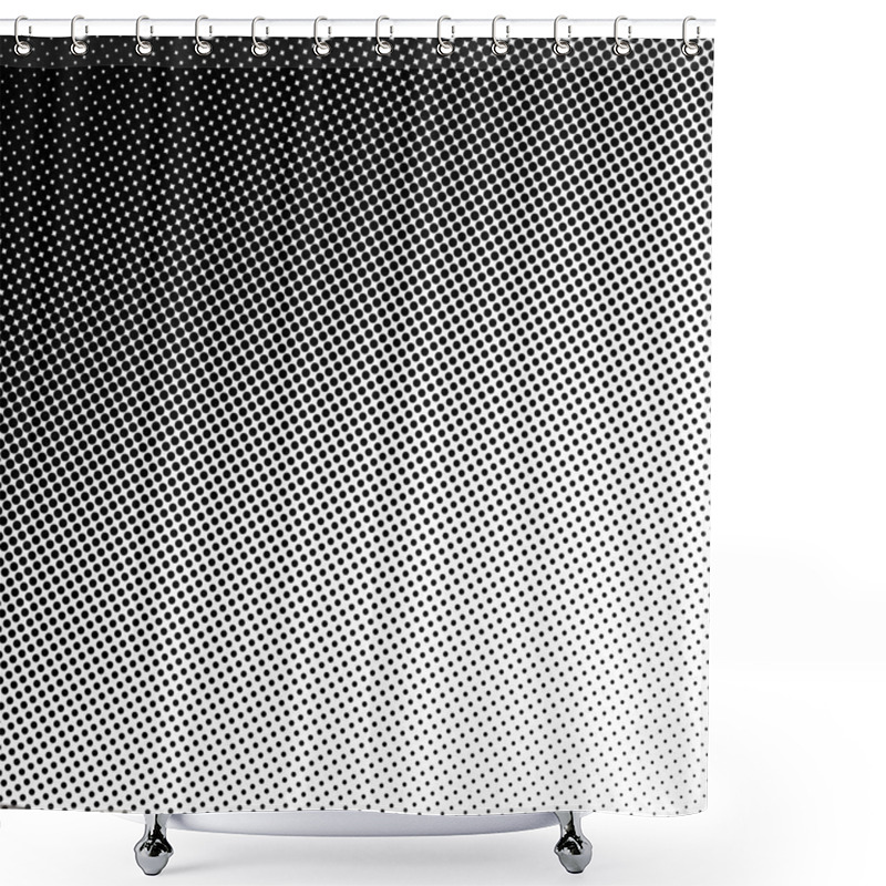 Personality  Retro Halftone Gradient Circle Background Shower Curtains