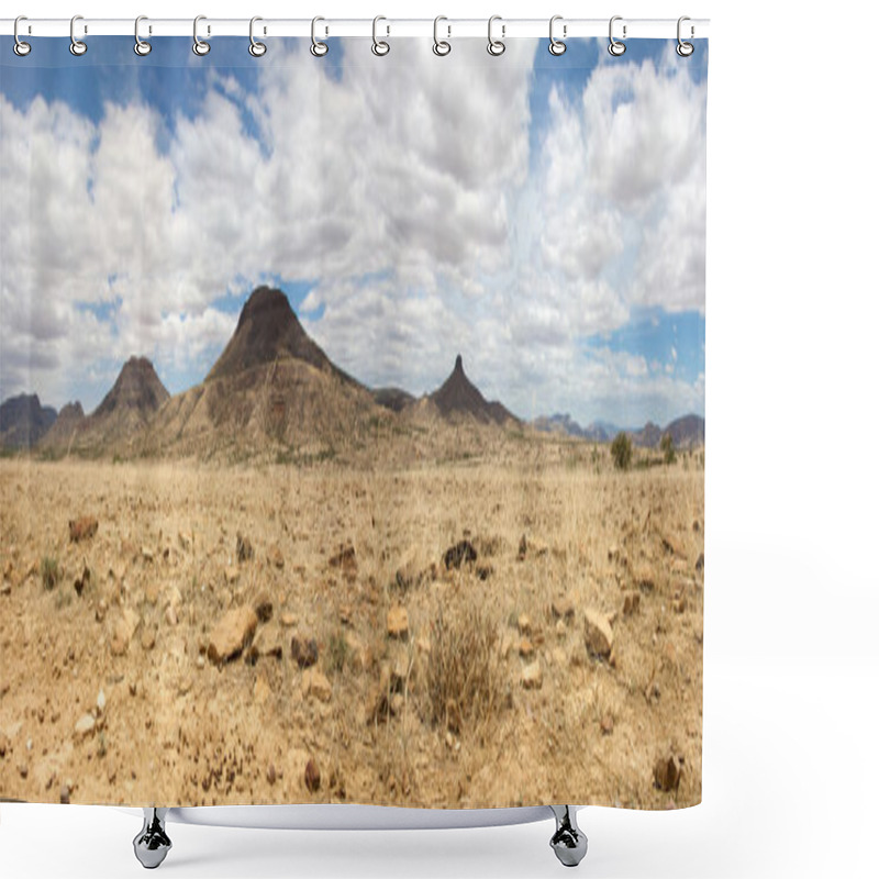 Personality  Surreal Panorama Of The Kaokoland Game Reserve In Namibia Shower Curtains