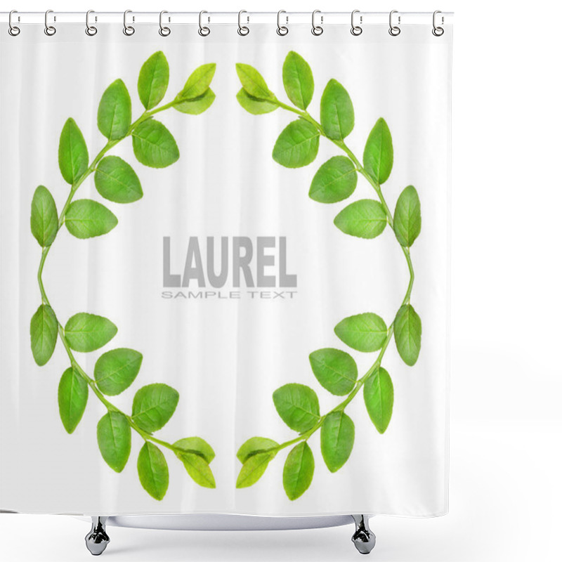 Personality  Laurel Wreath With Space For Text. Shower Curtains