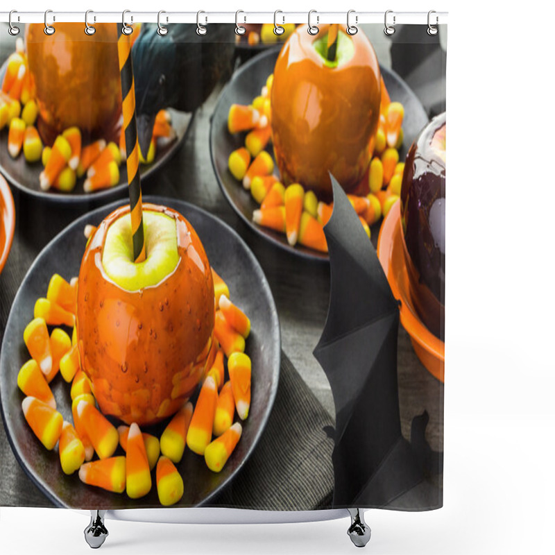 Personality  Candy Apples For Halloween Shower Curtains