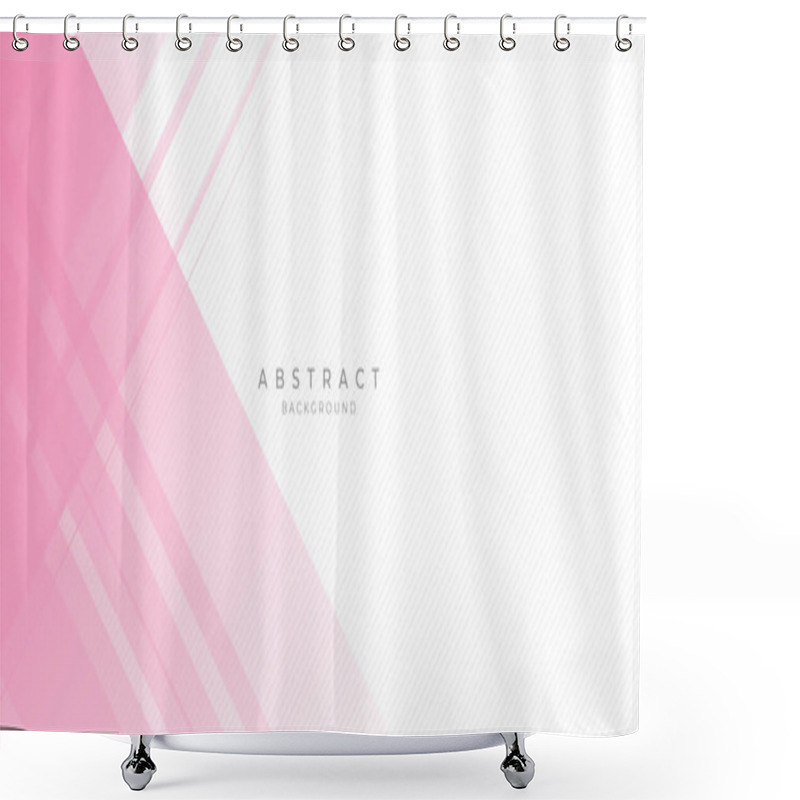 Personality  Abstract Pink Rectangle Boxes Shape Overlap On White Background For Valentine And Girl. Suit For Poster, Flier, Banner, And Illustration. Pink Background For Presentation Design Shower Curtains